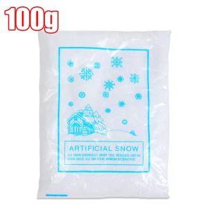 200G Christmas Artificial Snow Powder White Fake Snow Powdered for Xmas Tree Snowflakes Party Home Decor DIY Scene Props Supplies