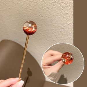 Y2K2 1PC Gifts Metal Starry Sky Gold Foil Women Hair Clasp Hair Stick Hairpin Hair Accessories
