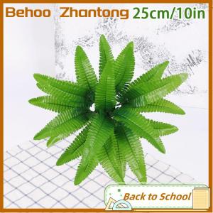 Behoo ต้นเฟิร์นปลอมเหมือนจริงสำหรับตกแต่งในบ้านกลางแจ้งตกแต่งห้องครัวต้นไม้ประดิษฐ์