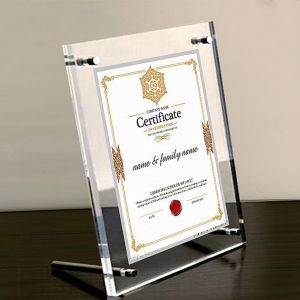 Acrylic Wall Frames Business Permit Certificate Registration Acrylic Insert Display