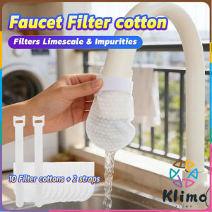 Klimo 10Pcs Thickened Faucet Filter Cotton Universal with T-strap Faucet Filter Portable