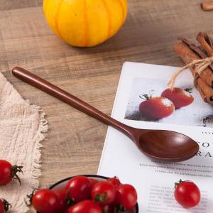 Long Handled Wooden Spoon Wooden Soup Spoon Tableware Cooking Honey Coffee Spoon Mixing Spoon