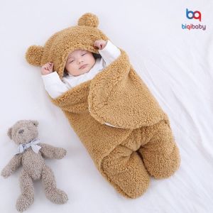 Baby Blanket Newborn Baby Swaddle Wrap Soft Winter Plush Blanket Baby Bedding Receiving Blanket Sleeping Bag