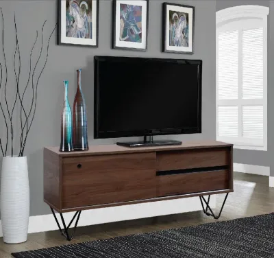 [Furniture Amart] Wooden Table Tv Cabinet Storage shelf with Metal Legs