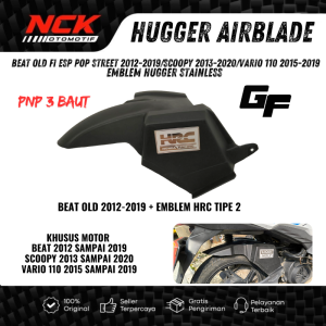 HUGGER AIRBLADE MOTOR BEAT FI ESP POP STREET 2012-2019 SPAKBOR KOLONG SCOOPY OLD VARIO 110+EMBLEM HUGGER STAINLESS