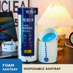 Foam Ashtray Portable Quick Cigarette Convenient Storage For Car And Travel 20Pcs