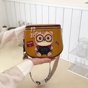 Ba lô nữ mẫu mới phong cách Hàn Quốc thời trang dễ phối đồ hình mèo hoạt hình thiết kế đơn giản dung tích lớn dùng đi làm.