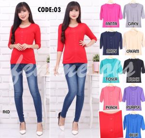 Femme Ols- Kaos Oblong Spandek Rayon Cewek 03