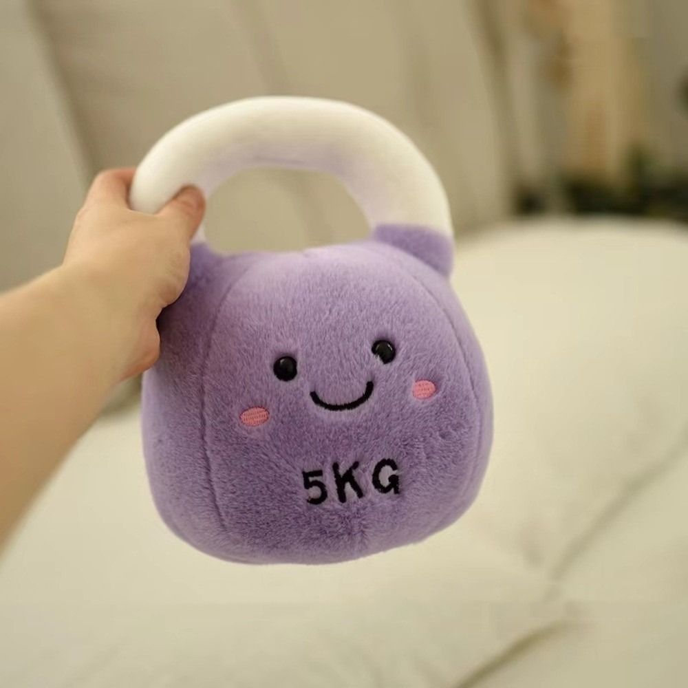 Plush Kettlebell And Dumbbell Cushion Gym Decor Stuffed Pillow_voghion.com