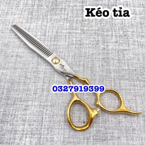 JG Kéo Cắt Tóc Cao Cấp 6.0in Ốc Vàng Thép Nhật S440C Độ Cứng Trên 62HRC Sắc Bén Chất Lượng Tốt Nhất