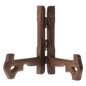 SUGAR PLUMGUI Home 3-7inch Picture Bracket Wooden Easels Display Stand Plate Holder Photo Frame Stand