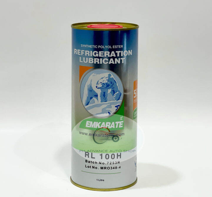 Emkarate Oil RL100H Refrigeration Lubricant Oil 1 LITER