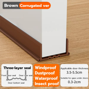 🔥triple sealed🔥96CM PVC Adjustable Door Bottom Sealing Strip Washable Removable Rubber Sound Proof Windproof Insect Proof Removable Bottom Rubber Sound Proof Wind Blocker Weather Stripping Can be cut freely Door Sealing Strip