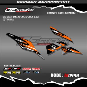 Striping Variasi Motor Mio M3 Motif BALAP keren List Semi Full Simpel Kode LA0448