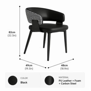 Modern Nordic Dining Chair Vanity Chair Minimalist Chair For Dining Room Bedroom Cafe