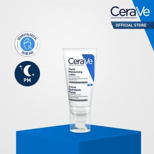 CeraVe PM Facial Moisturising Lotion 52ml – Oil-Free Night Cream with Niacinamide & 3 Essential Ceramides Calms & Hydrates Non-Comedogenic Fragrance Free