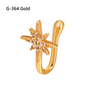 DOWNA Fashion Crystal Nose Cuffs Clip-on Nose Ring Nose Ring Cuffs Clip-On Nose Ring Non-Piercing African Nose Cuff