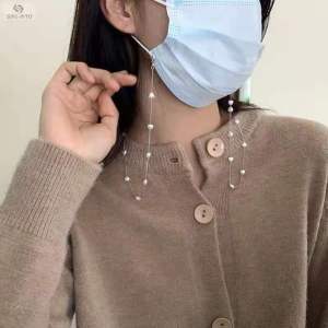 【HOORAY】Mask Hanging Rope Pearl Necklace Crystal Lanyard Glasses Holder Mask Chain CL0024