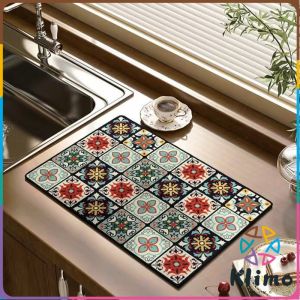 Klimo Kitchen Draining Mat Non-slip Washable Tableware Mat Foldable Dish Drying Pad 30*40cm