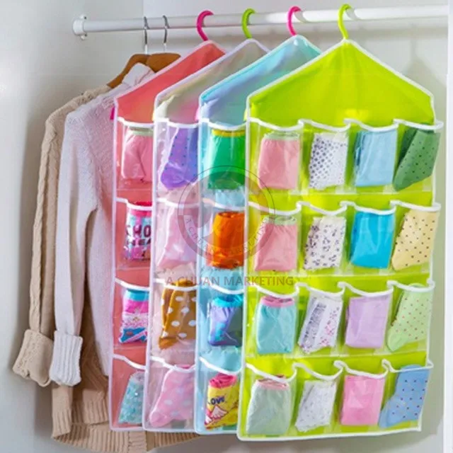 16 Grind Multi-Pocket Hanging Storage Bag Bras Socks Shoe Toys