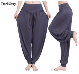 HOLA 3XL Plus Size Women Pants Colorful Harem Modal Bloomers Dance Pants Smooth Legging Trouser