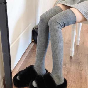 [WQP Fashion Store] COD Jewerry 1Pair New Women Winter Warm Thicken Thermal High Stockings Soft Casual Solid Color Thigh Stockings Home Snow Boots Floor Knee Socks