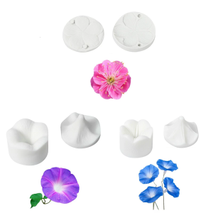 Safe Morning Glory 3D Flower Molds Silicones Craft Supplies For Confectionery Dessert Cake Decoration Projects