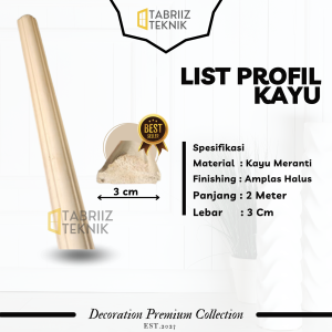 Kayu premium 2m lebar 3cm  Dekorasi Backdrop Dinding List Motif Profil wall moulding