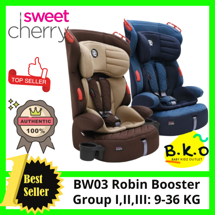 Sweet Cherry BW03 Booster Carseat Group 1 2 3 9 36Kg with Cup Holder Lazada