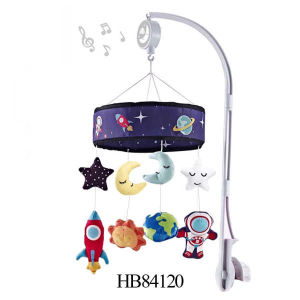 Baby Crib Mobile Toy with Music Mobile Toys For Baby Crib Bed Toy Music Box Plush Toy Baby Bedside Musical Hanging Toys