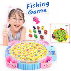 FISHING SET TOYS FISHING Toy Musical Rotating FISHING Game TOYS Music Memancing Ikan PERMAINAN SET Memancing