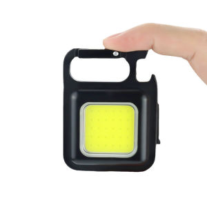 Mini Camping Light LED Flashlight USB Rechargeable Glare COB Pocket Keychain Light