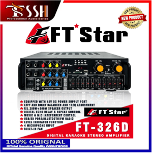 【TSSH】FT STAR FT-326D 2 Channel Amplifier With Mixer Equalizer