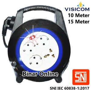 Kabel Roll 10 15 Meter 10M 15M SNI 4 Lubang Kabel Box VISICOM ALISCA