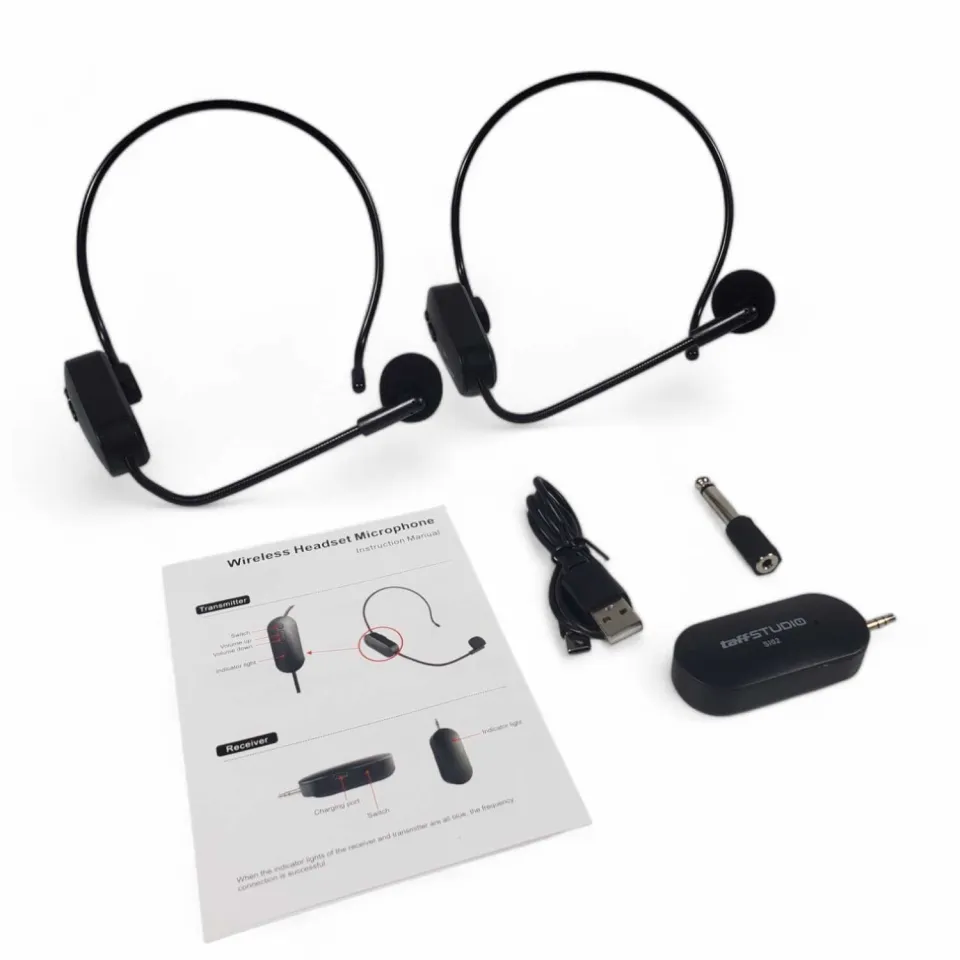 COD CEPAT TaffSTUDIO Microphone Wireless Telinga Jarak Jauh Mic