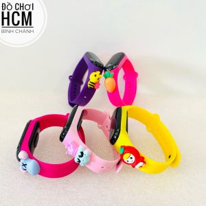 [MỚI CLIP THẬT] Đồ chơi trẻ em đồng hồ led điện tử cảm ứng dây silicon chống nước họa tiết hoạt hình độc đáo bé đeo tay