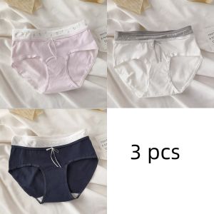 Yingbao 3pcs Girl Cotton Panties Underwear Breathable Comfortable Underpant Ladies Women Soft Brief