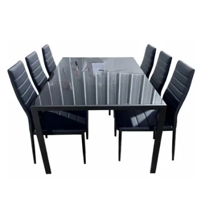 DFT DINING SET 1+6 (6 SEATERS)