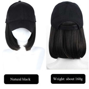 【Spot Goods】 Baseball Hat Wig With Bob Straight Short Hair Wigs Women Adjustable Hat Attached Short Hair Cap Synthetic Fake Hat Wigs
