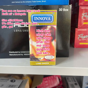 BAO CAO SU INNOVA VÀNG KÉO DÀI THỜI GIAN  GÂN GAI HỘP 12 CÁI  XUẤT XỨ : MALAYSIA (CHE TÊN SẢN PHẨM KHI GIAO HÀNG )
