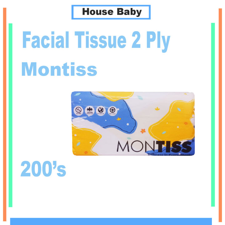 Montiss Facial Tissue 200's - Tisu Montis 200 Sheet- Haouse Baby - House Baby ID