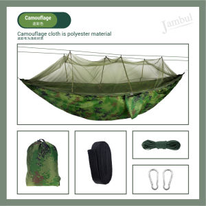 1-2 person Camping Hammock with Mosquito Net Lightweight Parachute Nylon Portable Kelambu Buaian Gantung Khemah 双人蚊帐吊床