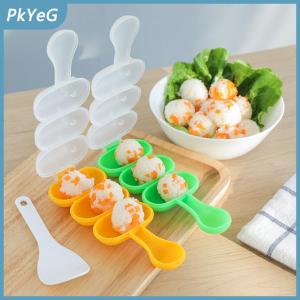 PkYeG 2 cái bộ bé gạo bóng khuôn Shakers trang trí thực phẩm trẻ em ăn trưa DIY Sushi Maker khuôn dụng cụ nhà bếp Bento phụ kiện