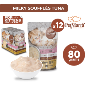 PetMarra Tuna Milky Souffles Kitten Wet Food Pouch 80g BUNDLE OF 12 kittens pet foods pets all breeds