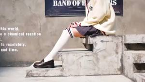 Japanese jk shoes New School style Hepburn Loafers Spring Autumn small leather shoes womens basic uniform shoes mid-heel㏇X0414