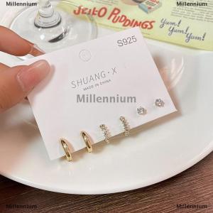 [COD] Millennium 1 Set New Fashion Metal Circle Drop Small Earrings For Women Trend Pendant Earrings Set Jewelry Gifts