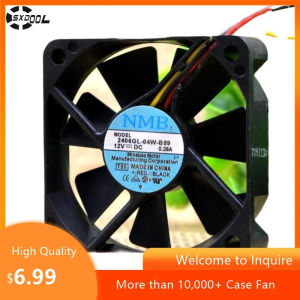 2406GL-04W-B59 12V 0.26A 6CM 60mm Cooling Fan for Converters Power Systems Industrial Equipment - 4600RPM 0.52m³/min Airflow