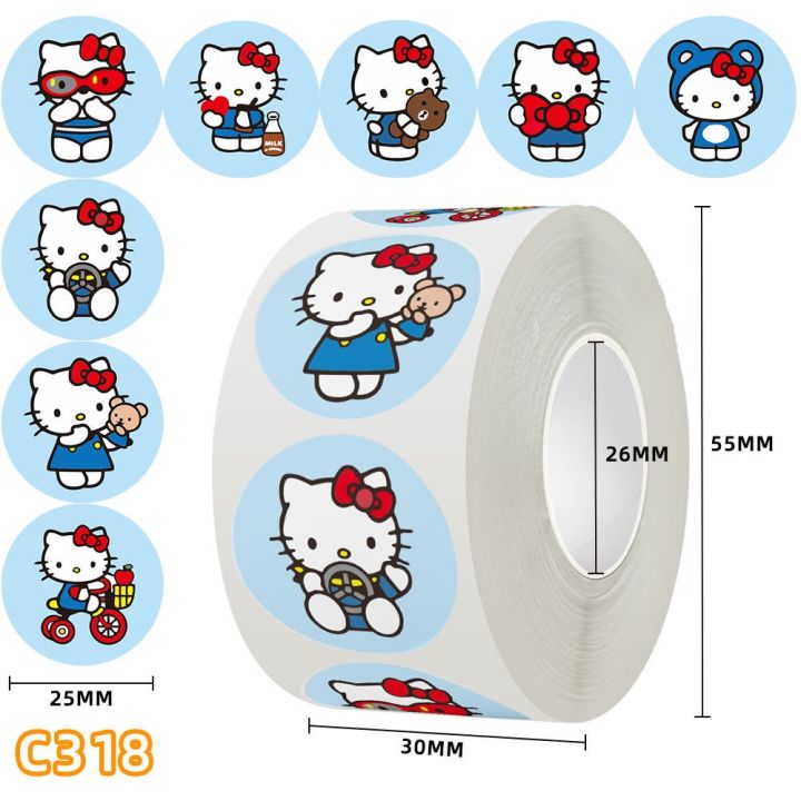 500pcs%20Sanrio%20Cartoon%20Sticker%20DIY%20Tape%20Kuromi%20Pacha%20Dog%20Ania%20Anime%20Sticker%20Cute%20Sealing%20Sticker%20294%20-%20Image%207