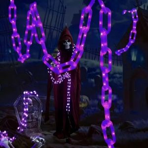 MINUTE 8 Chế Độ Chiếu Sáng Đèn chuỗi Halloween Chống thấm nước Sử dụng pin hoặc năng lượng trời Đèn dây hình bộ xương Hài hước 2M Đèn trang trí tạo không khí Halloween