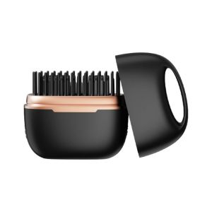 FLYING Rechargeable Mini Hair Straightener Anti-Scald Shell Portable Hair Styling Brush Comb High Quality 2 in 1 Cordless Hair Straightener Comb Hairdressing Tool